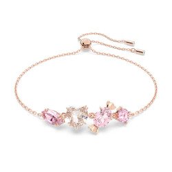 Monemel Swarovski Taşlı Rosegold Pembe Taşlı  Bileklik  (Altın Kaplama)